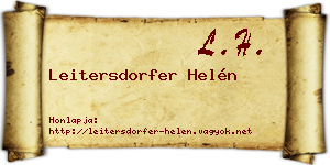 Leitersdorfer Helén névjegykártya