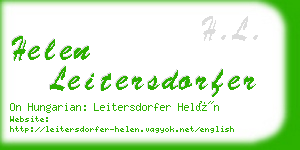 helen leitersdorfer business card